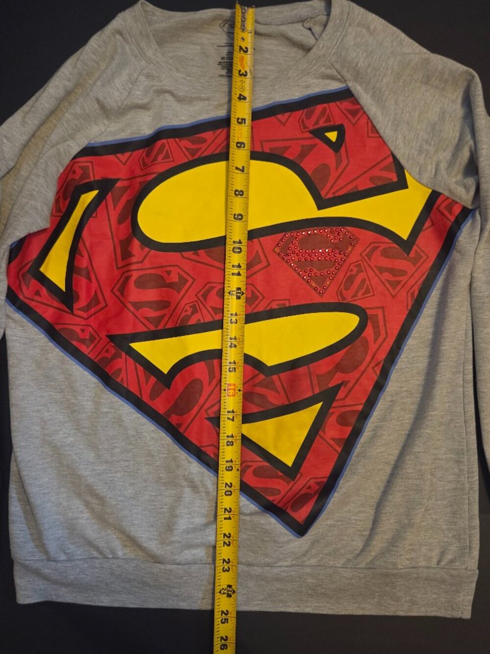 Large Long Sleeve Unisex Shirt SUPERMAN